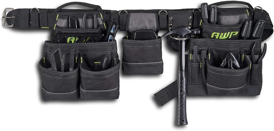 AWP Tool Belt, Tool Rig, Durable, Premium Tool Belt Organizer