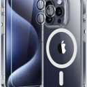 ESR for iPhone 15 Pro Case Set, 1 Tempered-Glass Screen Protector, 1 Set of Lens Protectors, Military-Grade Protection, Yellowing and Scratch Resistant MagSafe Phone Case, Classic Series, Clear