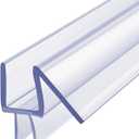 Butecare Premium Frameless Shower Door Bottom Seal Strip for Glass Doors - Shower Door Seal Sweep (3/8 x 39, Clear Vinyl)