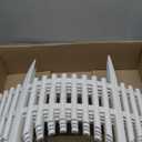 DOITOOL Flexible White Picket Fence Garden Border, 5 Pcs Decorative Landscape Edging Fences, Grass Lawn Flowerbeds Plant Borders, White (Overall Length 120 Inches)
