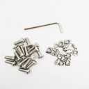 MengQi 4pcs Black Corner Bracket for 2020 Series Aluminum Extrusion Profile Standard 6mm Slot Strong Support Connector Joint Brace Inside Fastener with M5 T Nuts + M5 Screw + Wrench