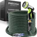 Relxitl Garden Hose, Flexible Water Hose, Ultra Lightweight Non-Expanding hose with 10 Function Sprayer, Leak proof, Pressure Resistant for Yard, Outdoor (Green, 50FT*2) (100FT)