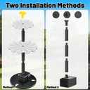 Yeomi Solar Water Fountain for Bird Bath, Upgrade 2W 7V Solar Powered Water Pump with Adjustable Flow, Solar Fountain Kit for Bird Baths Small Pond Garden Water Feature