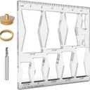 10 in 1 Router Templates for Woodworking,Butterfly Inlay Template,Wood Bowtie Router Templates Jig Bowtie Inlay Kit for Precise,Cuts Butterfly Inlay Template Decorative