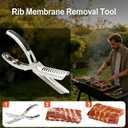 Rib Membrane Removal Tool, Cumulus Ribmem Pro, Stainless Steel, Silver, BBQ Tool, Heavy Duty Membrane Skin Removal, Ergonomic Design, Ultimate Rib Prep Tool for Grill Enthusiasts