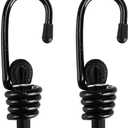 Lanlord Long Latex Black Heavy Duty Outdoor 80 Inch Bungee Cords with Hooks Bungee Straps 2Pcs80inch