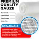 24 Gauze Rolls - 4" x 4.1yd - Soft and Breathable Rolled Gauze - Latex-Free Premium Individually Wrapped Bandages with Bonus Tape - First Aid Conforming Stretch Wrap for Wound Care - Vet Wrap
