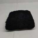 Yimobra Bathroom Rug Mat 24 x 17, Non Slip and Super Absorbent Bath Mat,Machine Washable Quick Dry,Ultra Plush Chenille Shower Rugs for Bathroom Floor Sink Tub and Shower Outside,Black