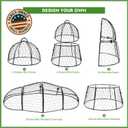Decoroca 8 PCS Garden Cloches for Plants - Chicken Wire Plant Protectors from Animals, Outdoor Plant Cages to Keep Squirrels, Rabbits & Birds Out of Vegetable - DIY in 5 Forms - Sturdy Anti-Rust Dome
