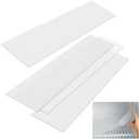 Barydat 4 Pcs Frosted Plastic Wire Shelf Liner Clear Frosted Hard Refrigerator Shelf Mats Non Adhesive Waterproof Wire Shelving Cover for Cabinets Kitchen Shelves Storage Shoe Rack, 12 x 48 Inch