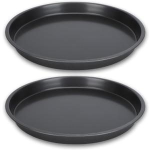 2 Packs Deep Dishes Pizza Pan, 10 Inch Non Stick Pizza Pan, Thickened Carbon Steel Baking Pans for Kitchen, Bakery (10inch)