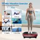 Natini Vibration Plate Exercise Machine - Whole Body Workout Vibration Platform Lymphatic Drainage Machine for Weight Loss Home Fitness with Resistance Bands Remote