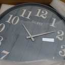 OCEST 18 Inch Large Indoor Outdoor Wall Clock, Silent Non-Ticking Modern Wall Clocks with Woodgrain Design Decorative for Living Room, Farmhouse, Kitchen, Bathroom,PorchGarden