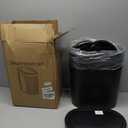 jinligogo 3 Pack 5 Gallon Bathroom Trash Can with Lid, Automatic Motion Sensor Black Trash Can, Touchless Slim Waterproof Garbage Bin for Kitchen, Bedroom, Office, and Bathroom