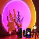XEBKOR Sunset Projection Lamp with Remote/APP Control,Multi-Color LED Sunset Light Night Light,360 Degree Rotation Sunset Lamp for Photography/Party/Room Decor,Gifts for Christmas,Thanksgiving Day