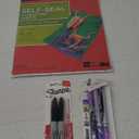 Scotch Single-Sided Laminating Sheets, 9 x 12 Inches, Letter Size, 10 Sheets/Pack (LS854SS-10) And Pentel EnerGel RTX Retractable Liquid Gel Pen, Passion Hue, 0.7mm, Assorted Violet Ink Pack of 3 Pens (BL77PASBP3M) And Sharpie Permanent Marker 2Pack