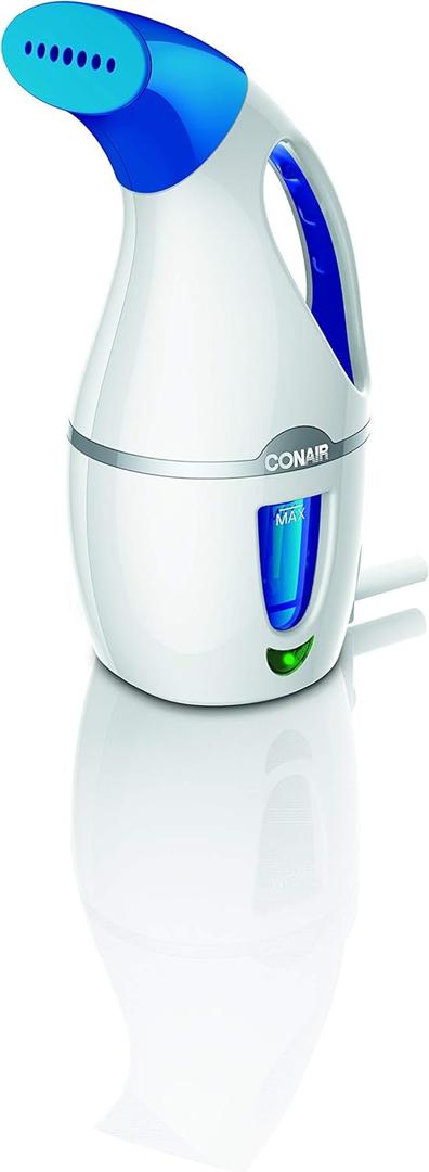 Conair Complete Steam Hand Held Fabric Steamer, 1100W, White/Blue (Small)