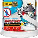 Shower Threshold Water Dam Barrier 105" - White Collapsible Shower Water Blocker - Guard for Walk in Shower - Water Guard Stopper for Floor - Shower Door Water Blocker by Hippo Dam