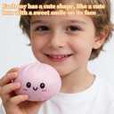 Dumpling Squishies,Glitter Dumpling, Glitter Squishy with Box,Easter Basket Stuffers (Pink)