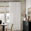 102 Inch Long Curtains for Living Dining Room Pinch Pleated Back Tab Light Filter Privacy That Let Light in Drapes 2 Panels Set Boho Neutral Beige White Ivory Linen Curtain Panels 102 Inch Length