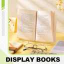CroBlissful Tabletop Acrylic Display Stand Clear Easel Acrylic Book Display Holder Artwork Storage Rack for Picture Frame Albums Record Magazine Tablet Canvas Board (Clear,10 x 5 x 10 Inch)