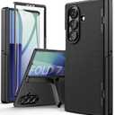 SSLOTSCASE for Samsung Galaxy Z Fold 7 Case with Stand & Hinge Protection & Screen Protector, Adjustable Kickstand, Slim Durable Shockproof Hard Phone Case for Samsung Galaxy Z Fold 7 5G 2025, Black