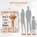 Levens Giraffe Blanket 50"x60" Giraffe Gifts for Women Girls, Just a Girl Who Loves Giraffes Throw Blankets Funny Giraffes Stuff Animal Soft Cozy Lightweight Flannel Blanket Decor for Couch Sofa Bed