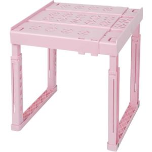 Locker Organizer Shelf Adjustable Width and Height, Ideal Locker for School, Office, and Gym Lockers (Pink)