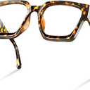 livho Oversized Blue Light Blocking Glasses for Woman  Rectangle Fashion Glasses for Computer, Chic Preppy Frame