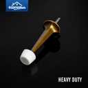 HOMOTEK 12 Pack Heavy Duty Solid Rigid Door Stop with Soft Rubber Tip, Zinc Die Cast Door Stopper Protect Wall & Door,Brass Bronze