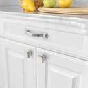Amerdeco 10 Pack Brushed Satin Nickel Cabinet Pulls 3 Inch(76mm) Hole Centers, Handles for Kitchen Cabinet Hardware, Arch Cabinet Handles for Bathroom Dresser Drawer Handles ZH0016
