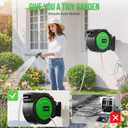 Retractable Garden Hose Reel, 1/2 in x 150 ft Heavy Duty Wall-Mounted Hose Reel with 180 Swivel Bracket, 10-Pattern Nozzle, Automatic Slow Rewind System, Any Length Lock for outside Watering,Cleaning