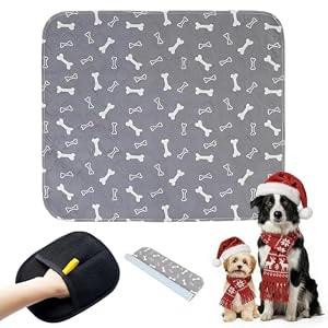 Puppy Pads with Pheromones, Washable Puppy Pee Pads for Dogs Reusable Puppy Pads for Dogs and Cats - Leak & Odor Proof, Non-Slip Base Training Pads for Home & Travel(with Pet Hair Removal Gloves)