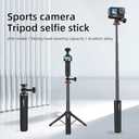 Generic 51CM Tripod Extension Rod for DJI Pocket 3, Action Camera Extended Selfie Stick Stand 1/4"" Thread Adapter Handheld Pole (51CM Extension Tripod Without Head)