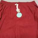 Womens Wide Leg Corduroy Pants Elastic Waisted Casual Sweatpants Adjustable Drawstring Warm Trousers with Pockets  2 Red
