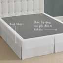 Bed Makers Never Lift Your Mattress Bed Skirt, Designed for Box Spring Beds, Split Corners, 14 Inch Drop Length, King, White