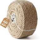 MERIANE 8mm Nature Jute Twine, 164 Feet Jute Rope for Cat Scratching Post DIY Arts Crafts Gardening Bundling Home Decor