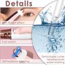 gurelax Eyebrow Trimmer for Women,Electric Eyebrow Hair Remover, Painless Brow Razor Shaper with LED Light, USB Rechargeable, Eye Brow and Face Epilator for Ladies(White)