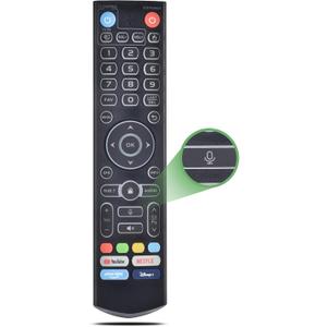 Replacement Voice Remote for vSeeBox V3 Pro,Control Compatible with V5 Pro / V3 Plus/V3/ V2 /V1 Max/Elite/Max (Black 04)