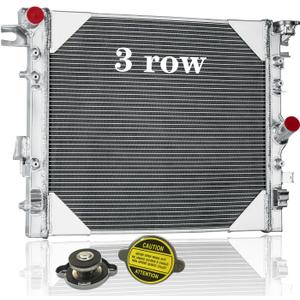 3-Row Aluminum Radiator for 2007-2017 Jeep Wrangler 3.6L/3.8L V6 Direct Replacement for 2008, 2009-2013,2014-2016