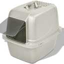 Van Ness Pets Odor Control Large Enclosed Cat Litter Box, Hooded, Pearl, CP6, no plastic door