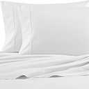 Nautica - King Sheet Set, Cotton Percale Bedding Set, Crisp & Cool, Lightweight & Breathable (White, King)