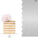 Cake Scraper Smoother Cake Decorating Supplies Kit 9 Inch Metal Bench Scraper for Baking Buttercream Smoother for Cakes Stainless Steel Frosting Cake Comb Edge Side Jagged Comb for Cream Cake (CS-21)