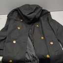 CREATMO US Women's Hooded Pea Coat Trench Jacket Trench Coats with Belt Black 2XL