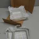 Glass Food Containers with Glass Lid, Microwave Safe Food Storage Container Set, 3 Pack, Square Shape, Food Containers with Lids, Meal Prep Containers with Leak Proof Lid