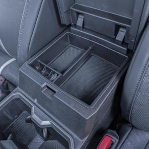TACORBO Center Console Organizer Compatible with Compatible with 2024 2025 2026 Toyota Tacoma(4th Gen) Accessories, Armrest Insert Tray Secondary Storage Box, Black