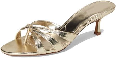 Kitten Heel Sandals for Women Flip Flop Open Round Toe Strappy Mule heels Comfort Casual Thong Slide Heeled Sandals 8