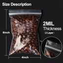 AGBOLO Small Plastic Bags, 1200ct 4"x6" Premium Small Zip Baggies Resealable, 2 Mil(2 Layer) Ultra Strong & Durable Mini Zipper Bags for Jewelry and Business - Clear