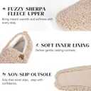 Women's Soft Curly Full Slippers - Memory Foam House Shoes Cozy Loafer with Polar Fleece Lining Indoor Lightweight House Slip-on (White)