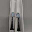 Philips Sonicare C3 Two-in-One - Genuine Replacement Electric Toothbrush Heads, Black, 2 Pack, HX9042/95